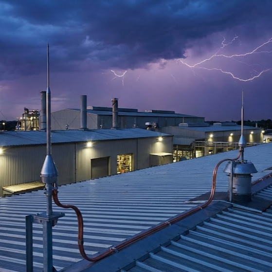 ESE lightning arrestor on structural header